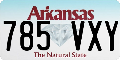 AR license plate 785VXY