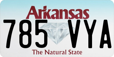 AR license plate 785VYA