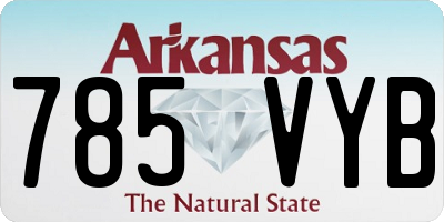 AR license plate 785VYB