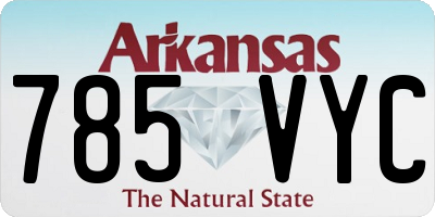 AR license plate 785VYC