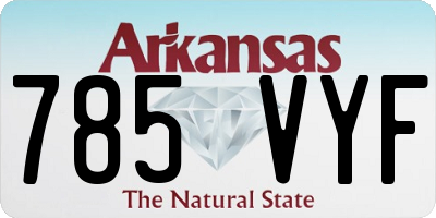 AR license plate 785VYF