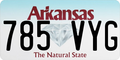 AR license plate 785VYG