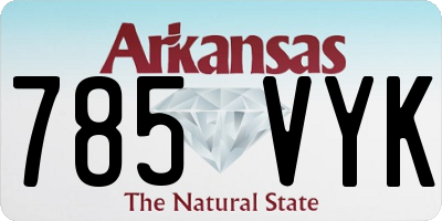 AR license plate 785VYK