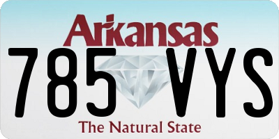 AR license plate 785VYS