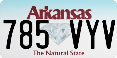 AR license plate 785VYV