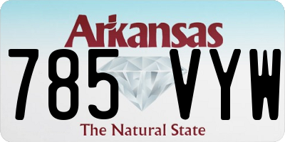 AR license plate 785VYW