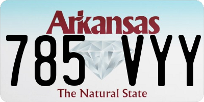 AR license plate 785VYY