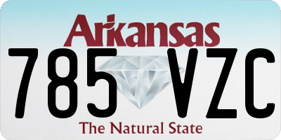 AR license plate 785VZC