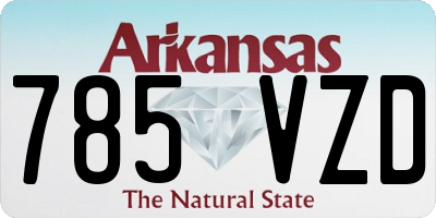AR license plate 785VZD