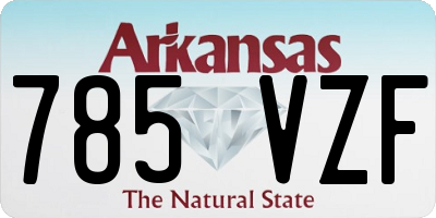 AR license plate 785VZF
