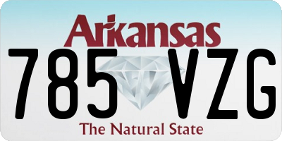 AR license plate 785VZG