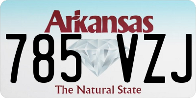 AR license plate 785VZJ