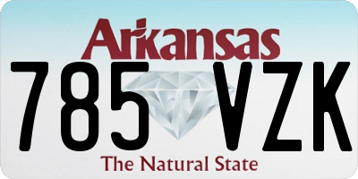AR license plate 785VZK