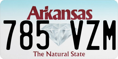 AR license plate 785VZM