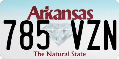 AR license plate 785VZN