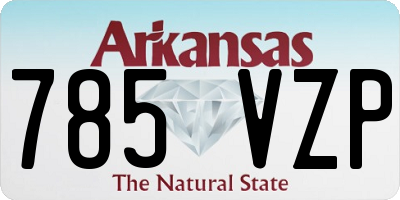 AR license plate 785VZP