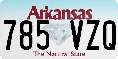 AR license plate 785VZQ