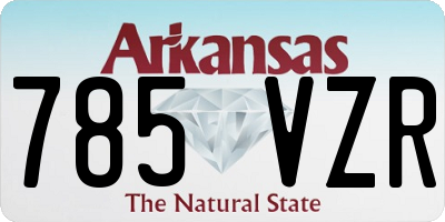 AR license plate 785VZR