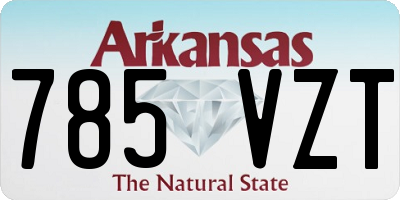 AR license plate 785VZT