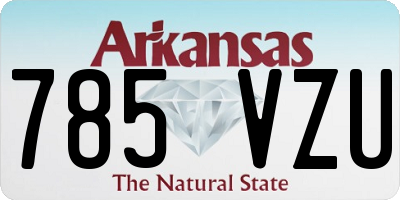 AR license plate 785VZU