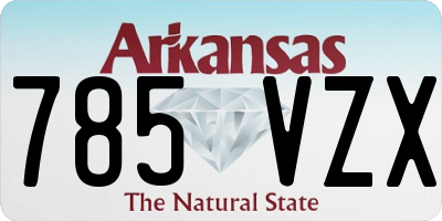 AR license plate 785VZX
