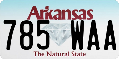 AR license plate 785WAA