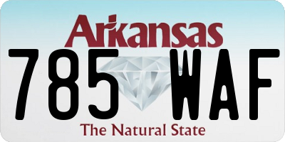 AR license plate 785WAF