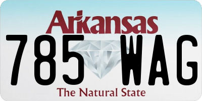 AR license plate 785WAG