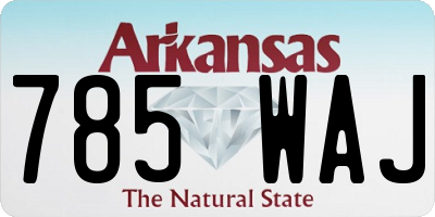 AR license plate 785WAJ