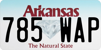 AR license plate 785WAP