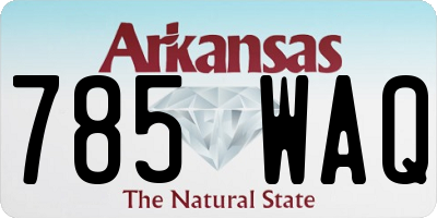 AR license plate 785WAQ