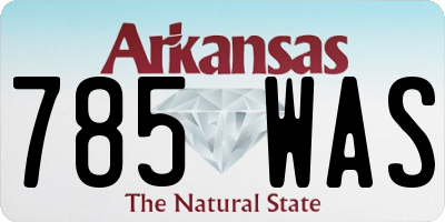 AR license plate 785WAS
