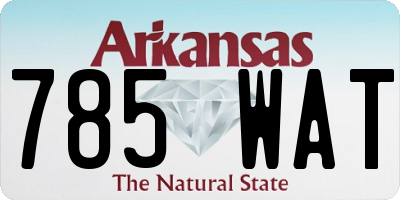 AR license plate 785WAT