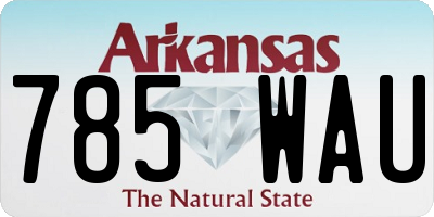 AR license plate 785WAU