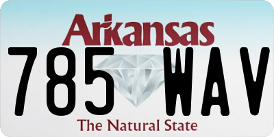 AR license plate 785WAV