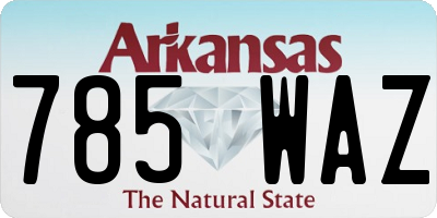 AR license plate 785WAZ
