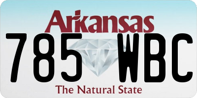 AR license plate 785WBC