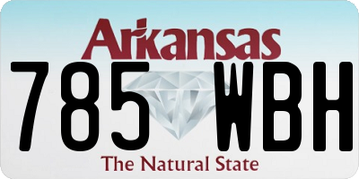AR license plate 785WBH