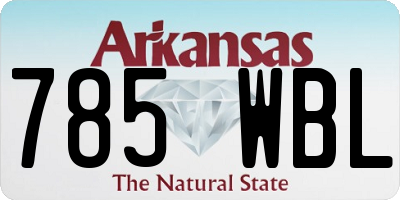 AR license plate 785WBL
