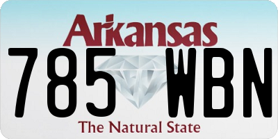AR license plate 785WBN