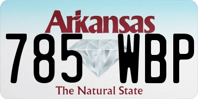 AR license plate 785WBP