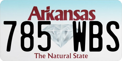 AR license plate 785WBS