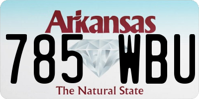 AR license plate 785WBU