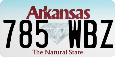AR license plate 785WBZ