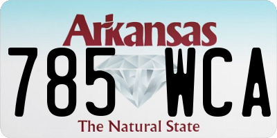 AR license plate 785WCA