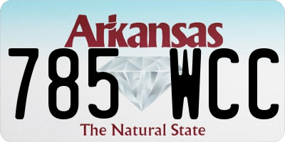 AR license plate 785WCC