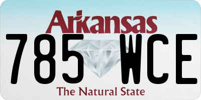 AR license plate 785WCE