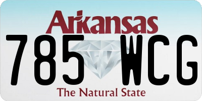 AR license plate 785WCG