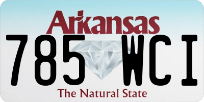 AR license plate 785WCI