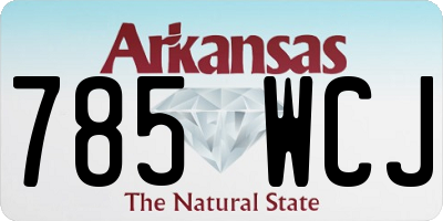 AR license plate 785WCJ